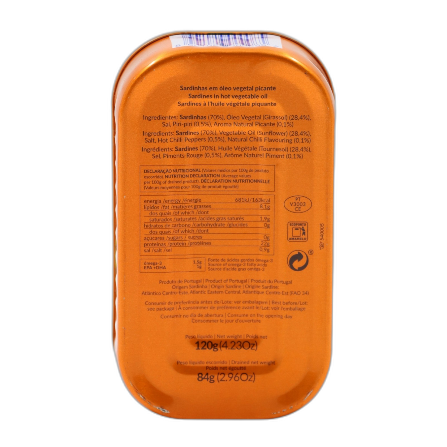 Sardines in Spicy Vegetable Oil