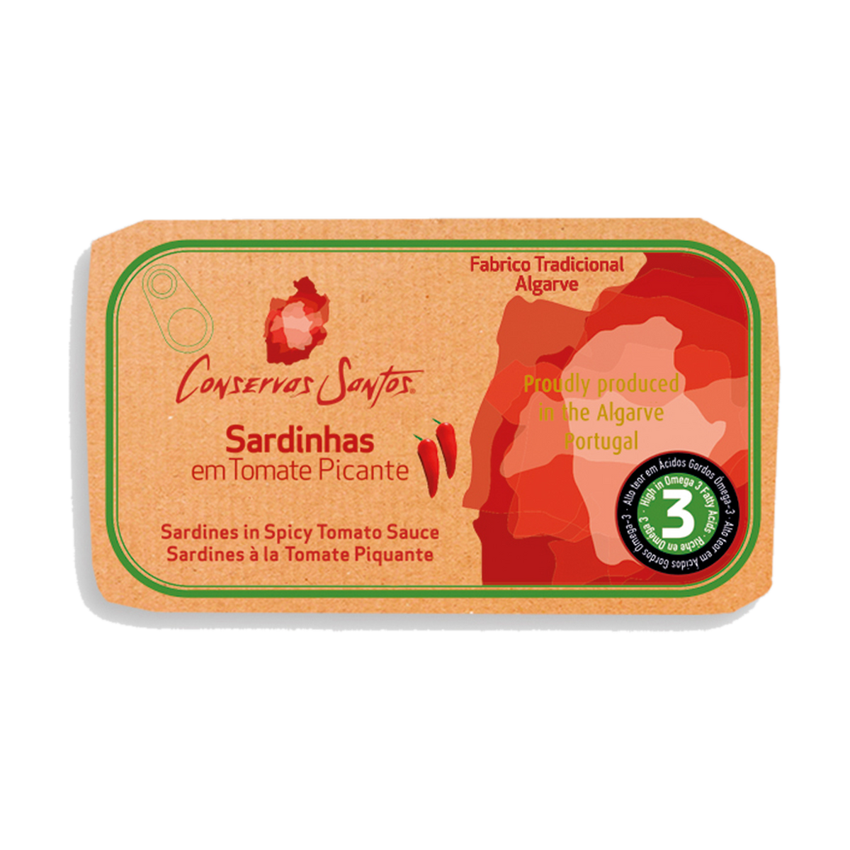 Campo Santos spicy sardines in tomato sauce, 120g tin