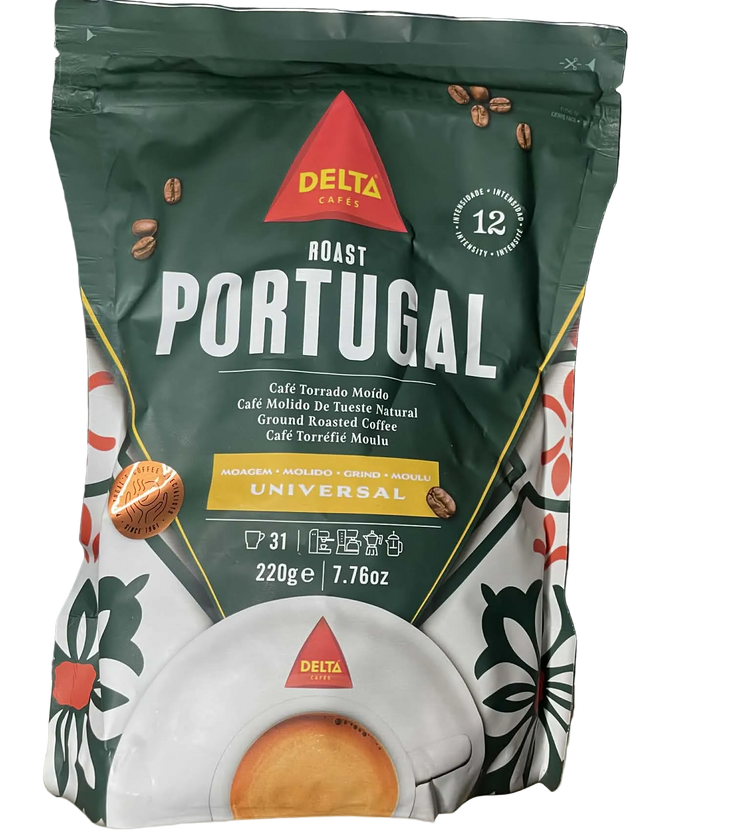 Delta Roast Portugal coffee package on a white background