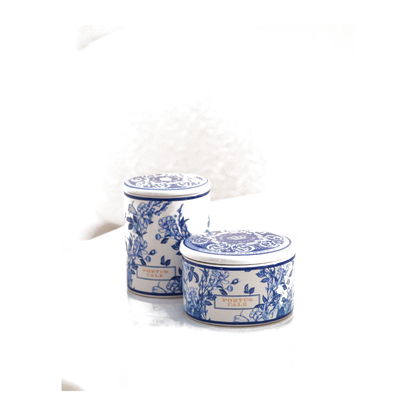 Portus Cale Gold & Blue Jewel Box Soap 150g with Scented Candle – official styled view