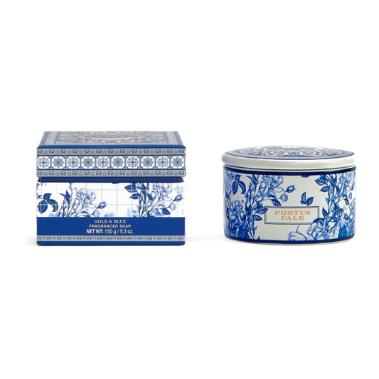 Portus Cale Gold & Blue Soap in Jewel Box 150g