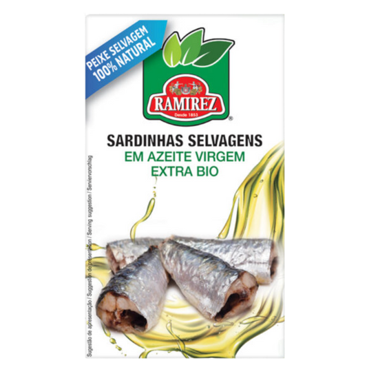 Ramirez laukinės sardinės ekstra virgin BIO alyvuogių aliejuje