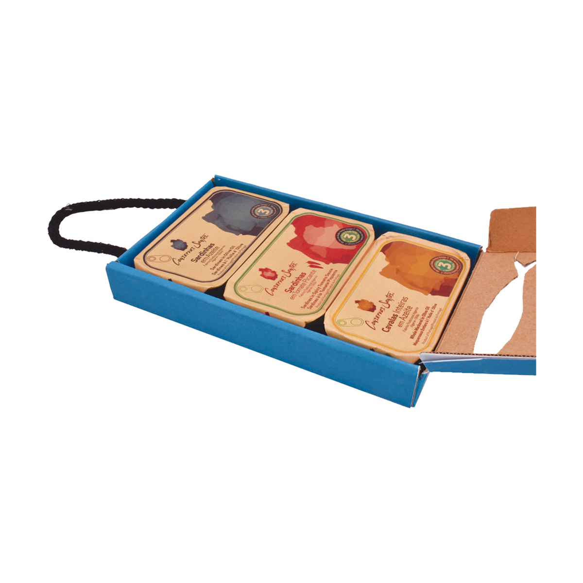 Campo Santos canned fish selection with three 120g tins