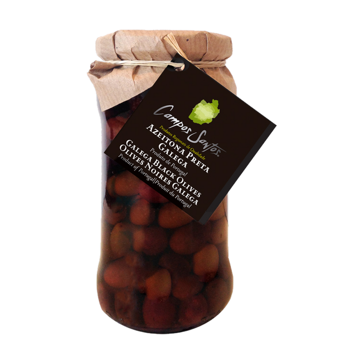 Campo Santos Galega black olives, 360g pack