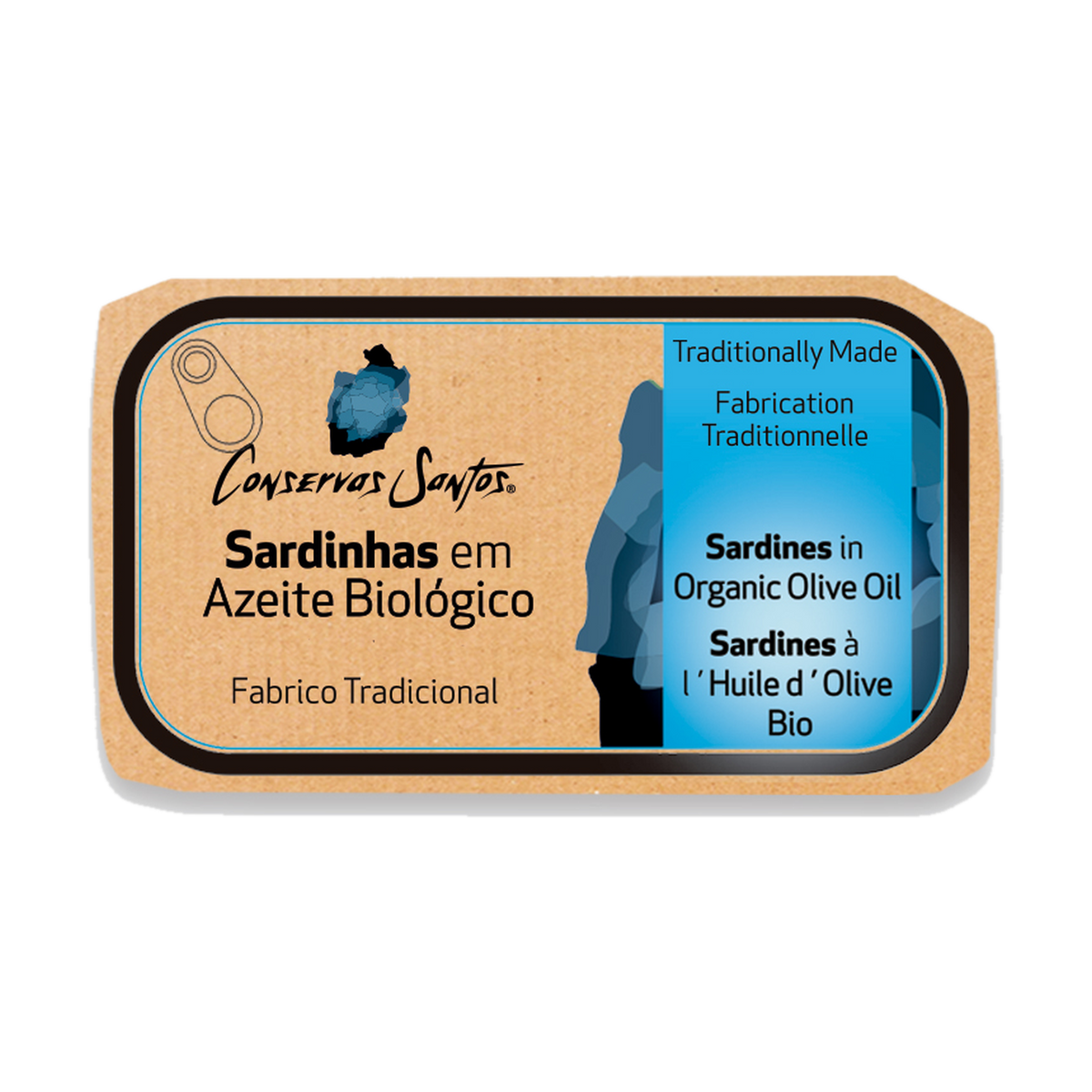 Campo Santos organic sardines in olive oil, 120g tin
