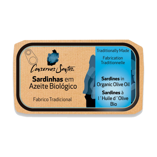 Campo Santos organic sardines in olive oil, 120g tin
