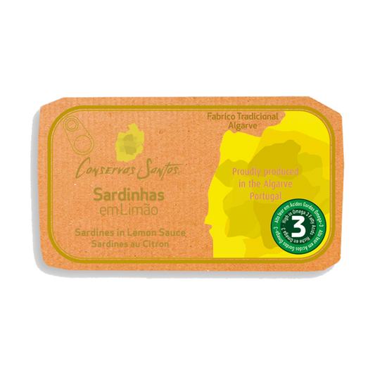 Campo Santos sardines with lemon, 120g tin