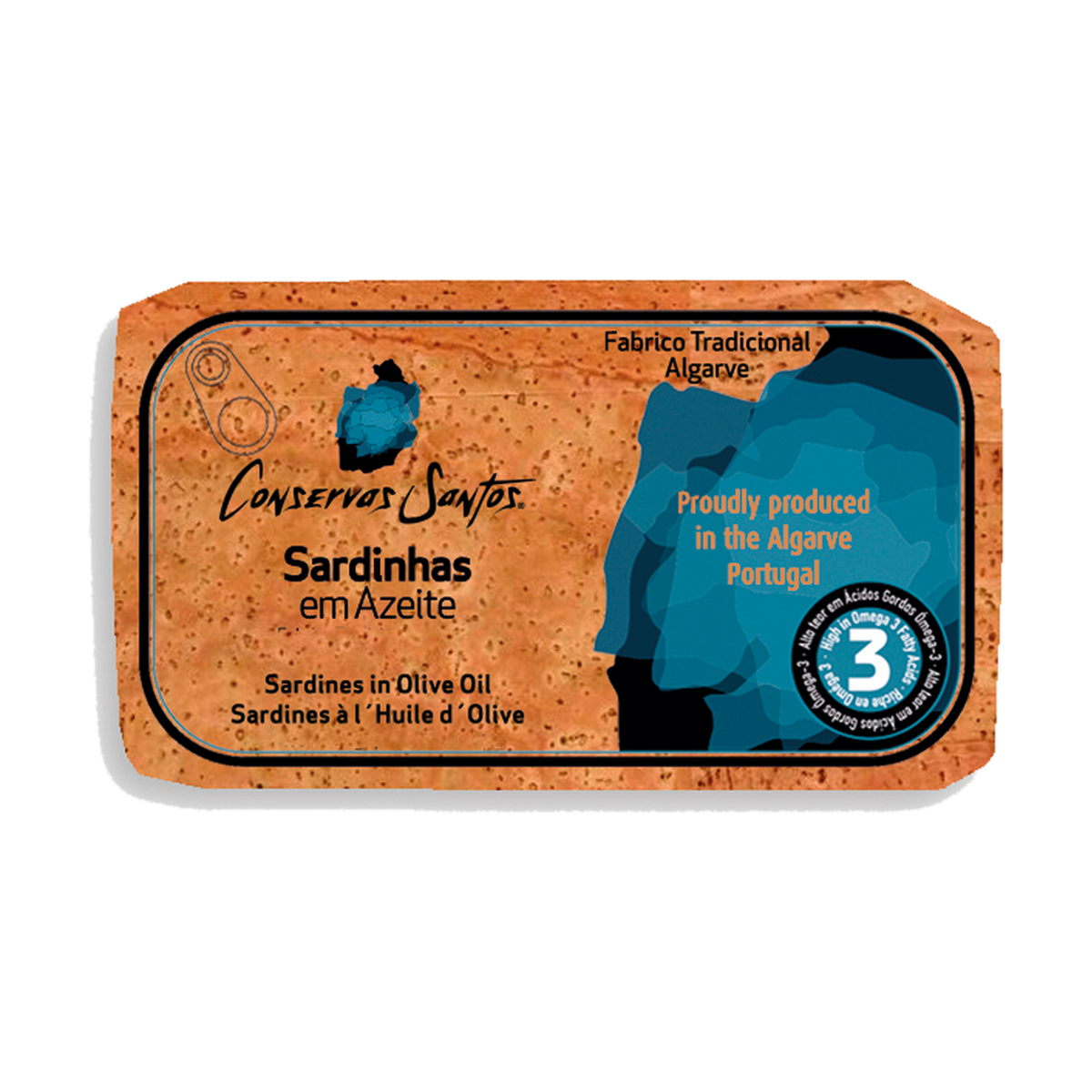 Campo Santos sardines in olive oil with cork label, 120g tin