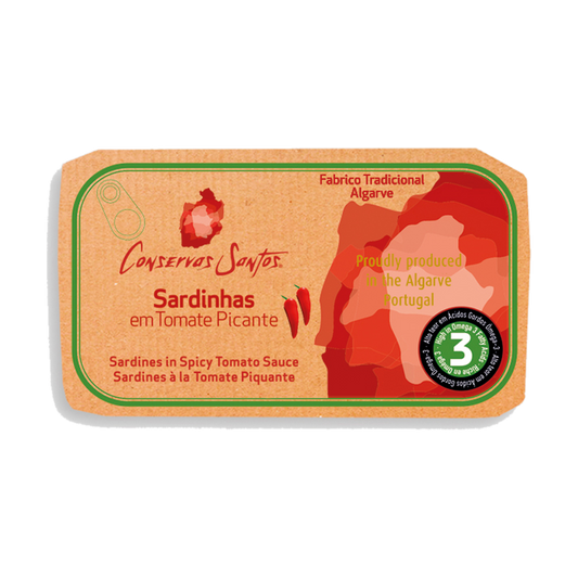 Campo Santos spicy sardines in tomato sauce, 120g tin