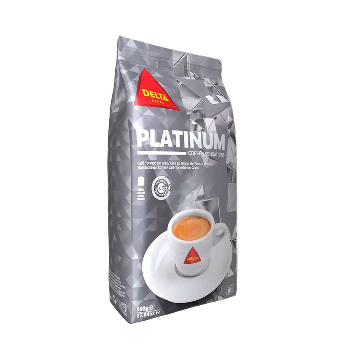 Platinum Portuguese roasted coffee beans intensity 4 package